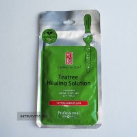 Шелковая маска-эссенция для лица Успокаивающая Teatree Healing Solution Секреты Лан