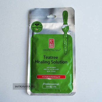 Шелковая маска-эссенция для лица Успокаивающая Teatree Healing Solution Секреты Лан
