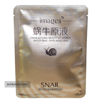Маска для лица тканевая увлажняющая и питательная Улитка SNAIL IMAGES (1 шт)