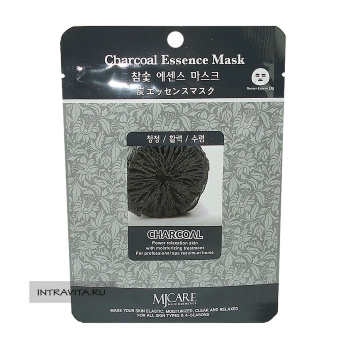 Маска тканевая Древесный уголь Charcoal Essence Mask MJCare
