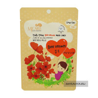 Маска тканевая с пчелиным ядом MJ Care Daily Dewy Bee Venom Mask Pack