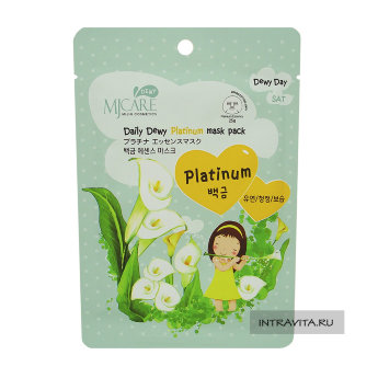 Маска тканевая с платиной MJ Care Daily Dewy Platinum Mask Pack