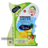 Маска омолаживающая для лица с фруктовыми кислотами с эффектом пилинга  + крем Керамиды с Биозолотом SetOff
