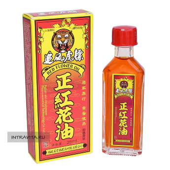 Каменное масло Red Flower Oil с тигром 