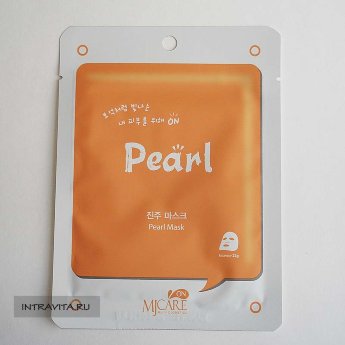 Маска тканевая с жемчугом Pearl Mask MJCare