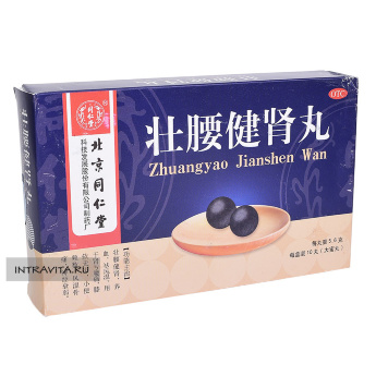 Чжуанъяо Цзяньшэнь Вань Zhuang Yao Jian Shen Wan пилюли для укрепления поясницы и почек Tong Ren Tang