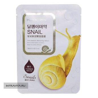 Маска тканевая на основе муцина улитки SNAIL IMAGES